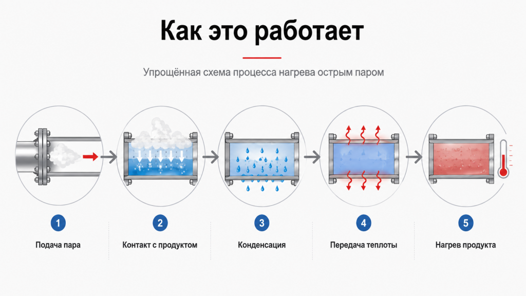 Как это работает - острый пар